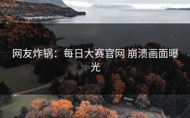 网友炸锅：每日大赛官网 崩溃画面曝光