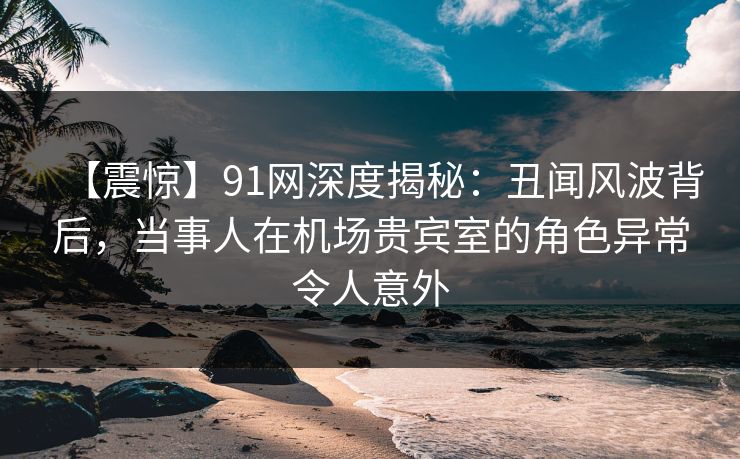 【震惊】91网深度揭秘：丑闻风波背后，当事人在机场贵宾室的角色异常令人意外